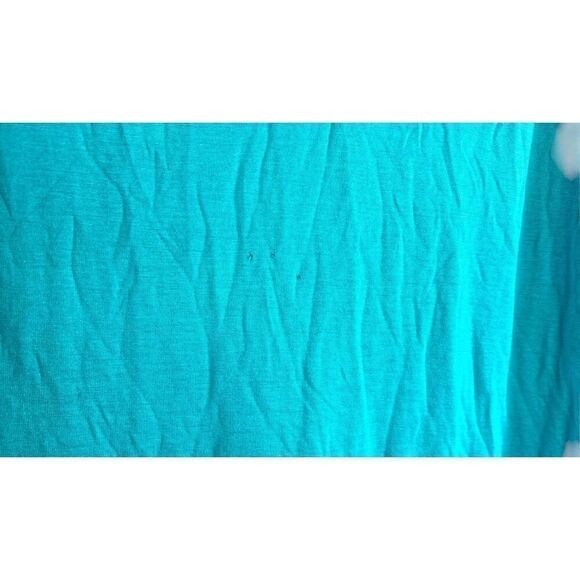 VENUS Women's Blue Floral Aztec Long Sleeve V-Neck Tassle Dress sz M Boho Beachy - Picture 6 of 6